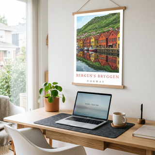 Bergen Bryggen Norway — Hanseatic Harbor Wall Art Print