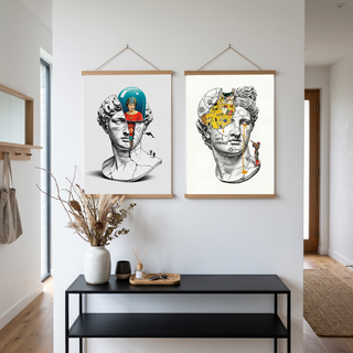 Aquarium Mind — Surreal David Bust Wall Art Print