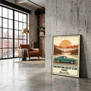 Ford Mustang Shelby GT500 1967 Forest Green Edition — Vintage Muscle Lake Print