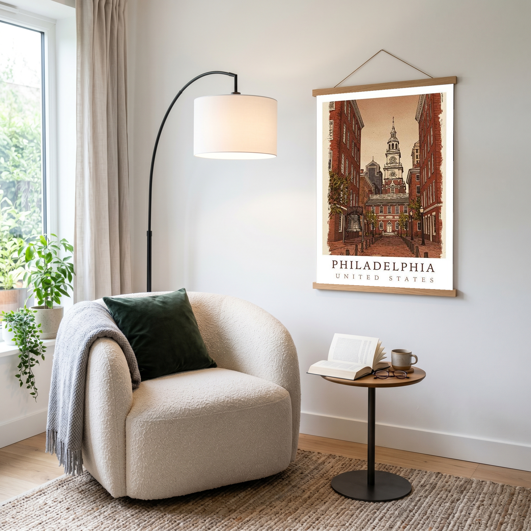 Philadelphia USA — Independence Hall Historic Wall Art Print