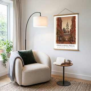 Philadelphia USA — Independence Hall Historic Wall Art Print