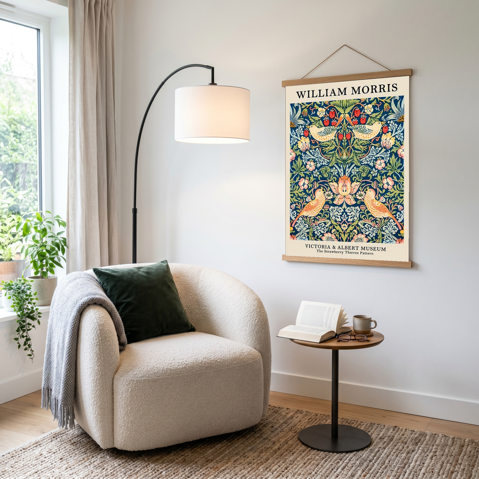 William Morris Strawberry Thief Print — V&A Museum Botanical Art