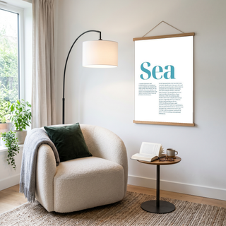 Sea Typography Poster — Ocean Meditation Quote Wall Art