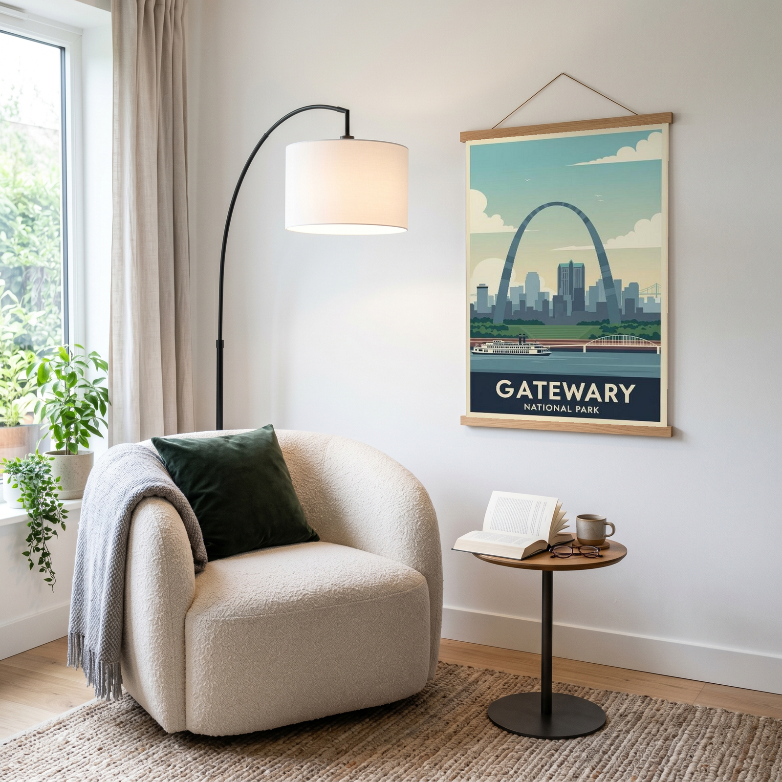 Gateway Arch National Park Poster — Vintage St. Louis Mississippi River Print