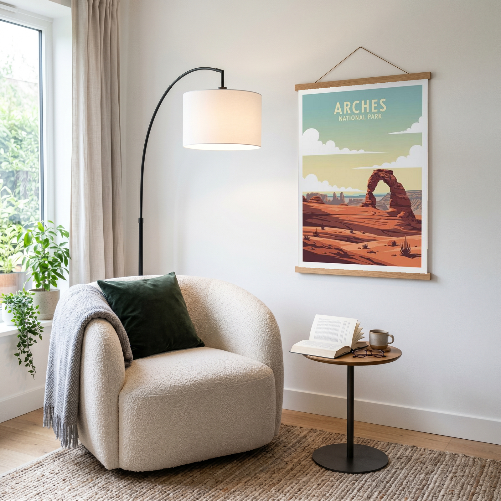 Arches National Park Poster — Vintage Delicate Arch Utah Desert Print