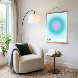 Salt Aura Abstract Poster — Spiritual Gradient Wall Art Print