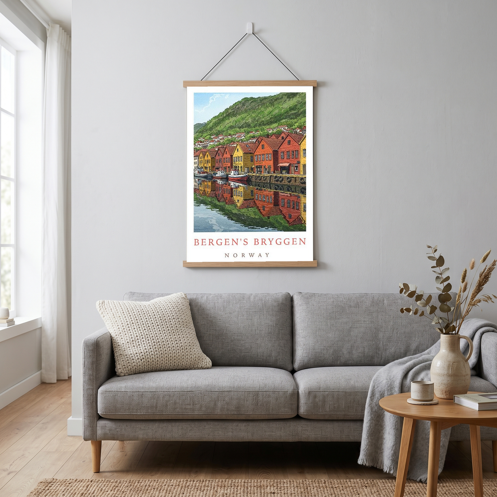 Bergen Bryggen Norway — Hanseatic Harbor Wall Art Print