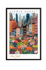 New York Flower Market — Vibrant Cityscape Botanical Wall Art Print