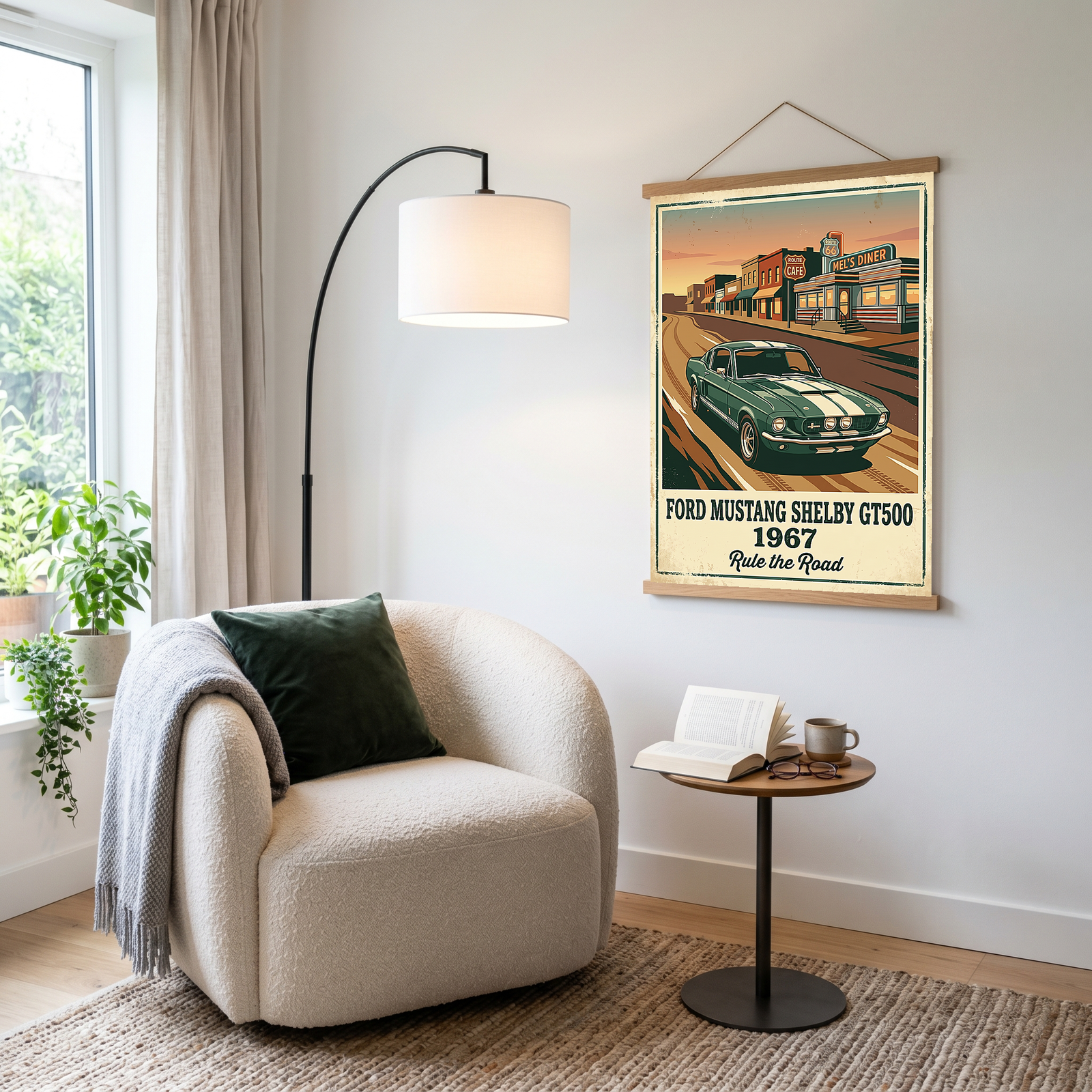 Ford Mustang Shelby GT500 1967 V3 Poster — Route 66 Vintage Diner Print
