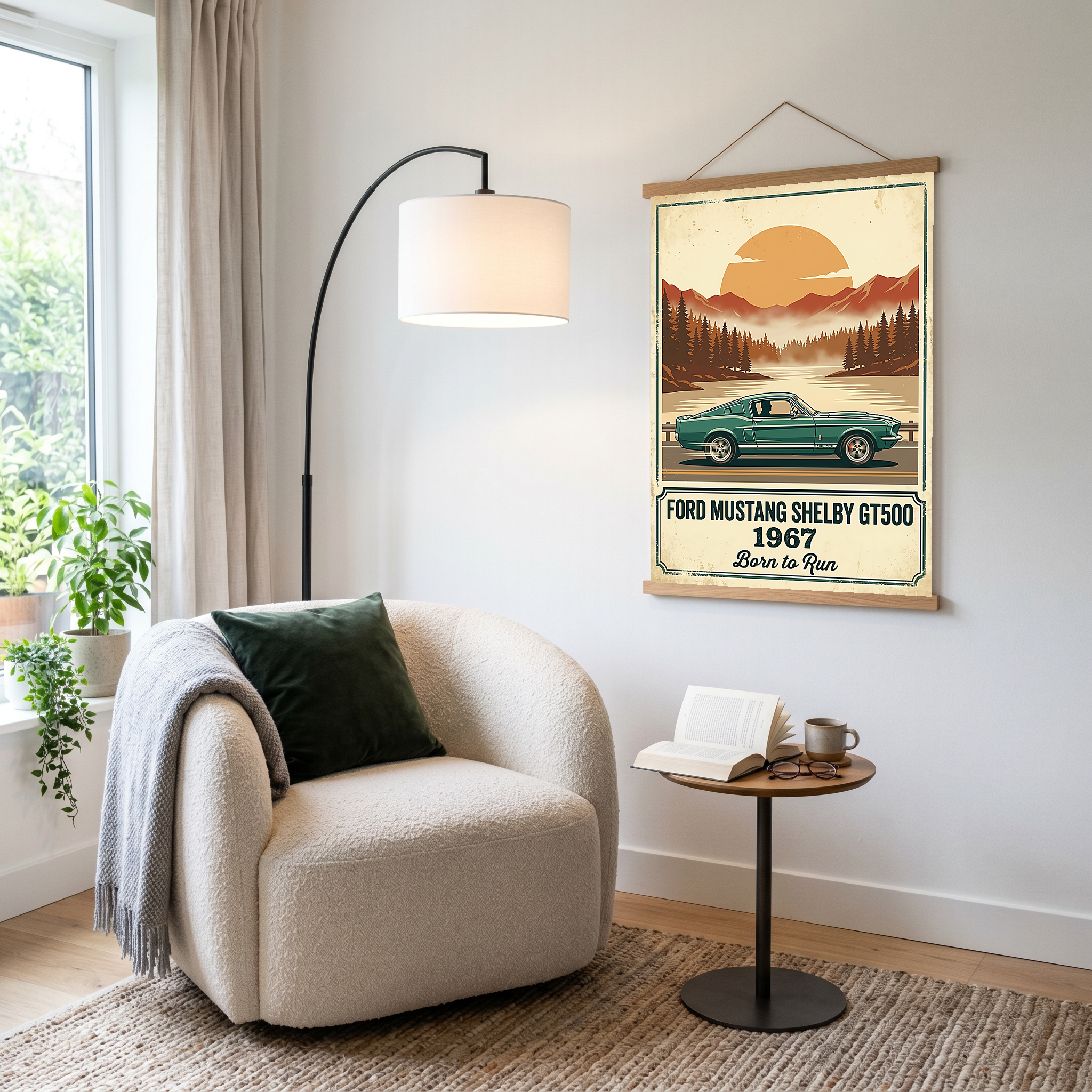 Ford Mustang Shelby GT500 1967 Forest Green Edition — Vintage Muscle Lake Print