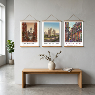 Philadelphia USA — Independence Hall Historic Wall Art Print