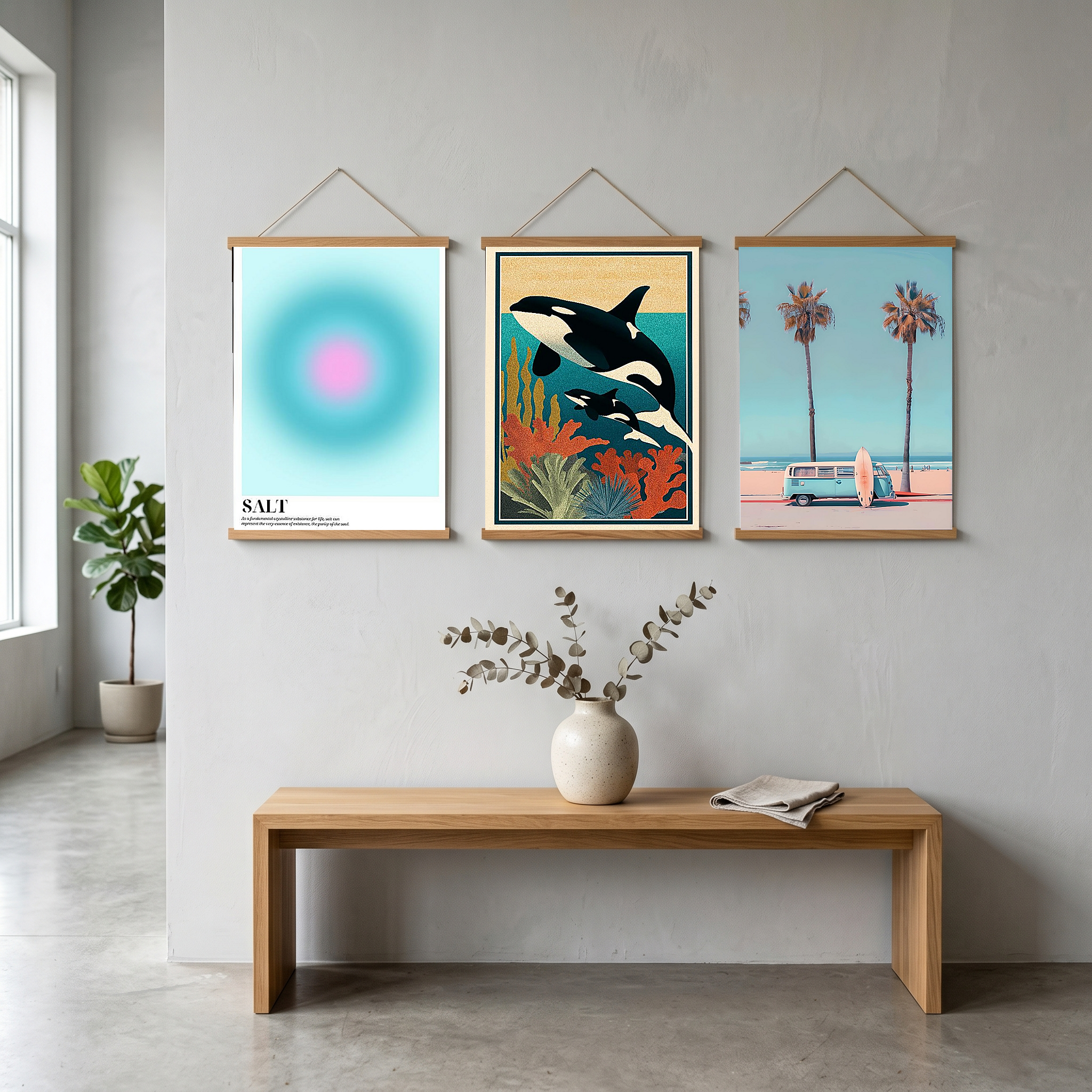 Salt Aura Abstract Poster — Spiritual Gradient Wall Art Print