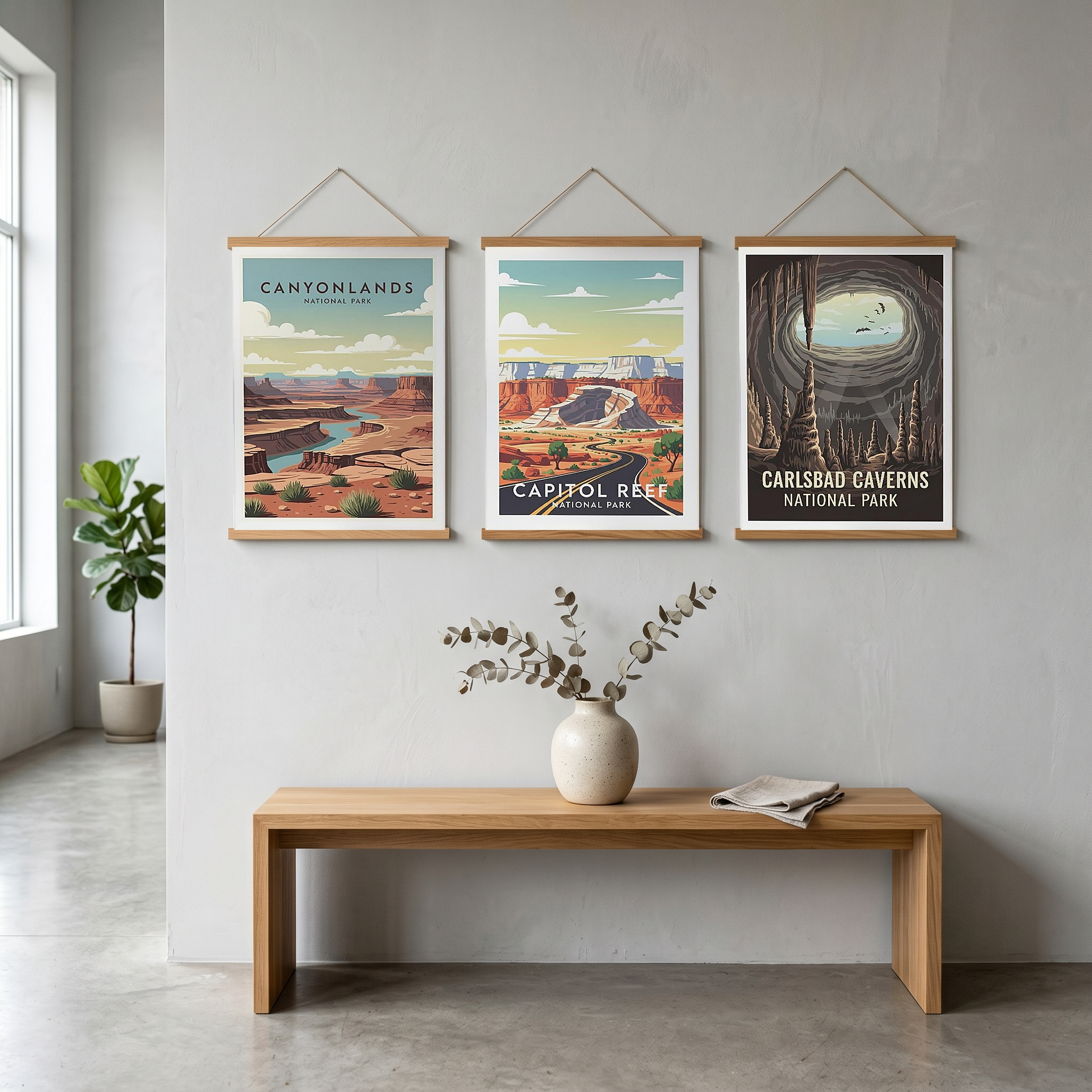 Canyonlands National Park Poster — Vintage Utah Mesa River Print