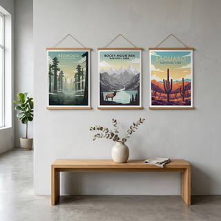 Redwood National Park Poster — Vintage California Towering Forest Print