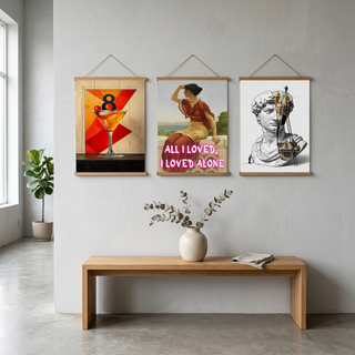 Mexico City Line Art Print — Rust Bellas Artes Templo Mayor Skyline Wall Art