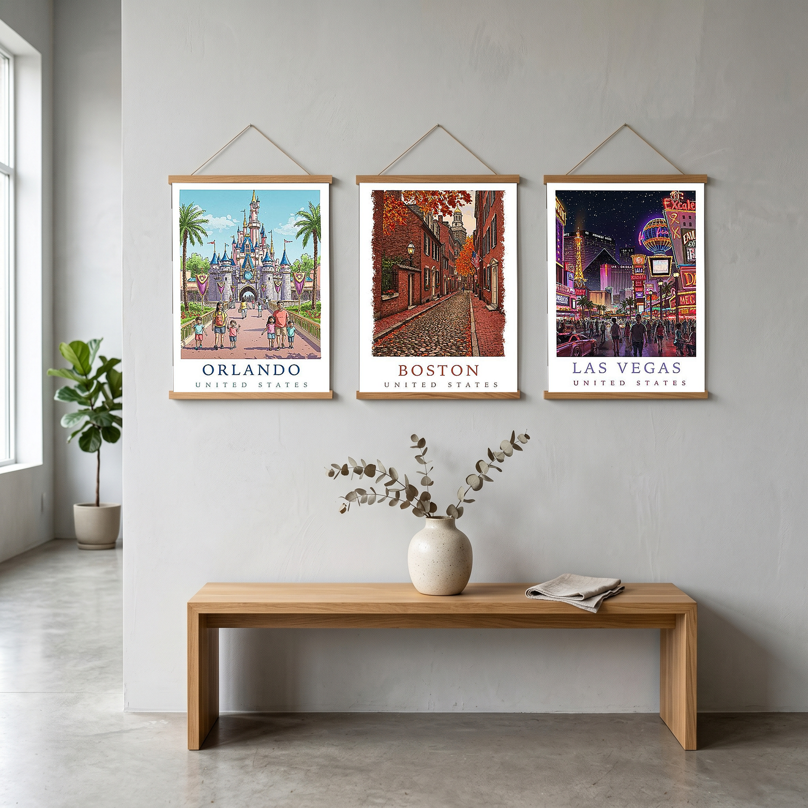 Orlando Florida Travel Poster — Fairy Tale Castle Theme Park Family Print