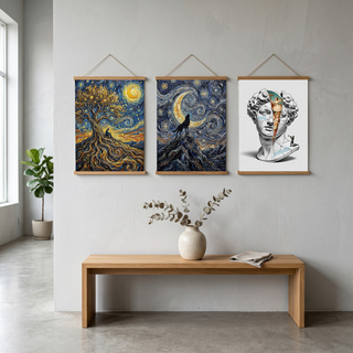 Man in Tree of Life Print — Van Gogh-Style Spiritual Reflection Wall Art