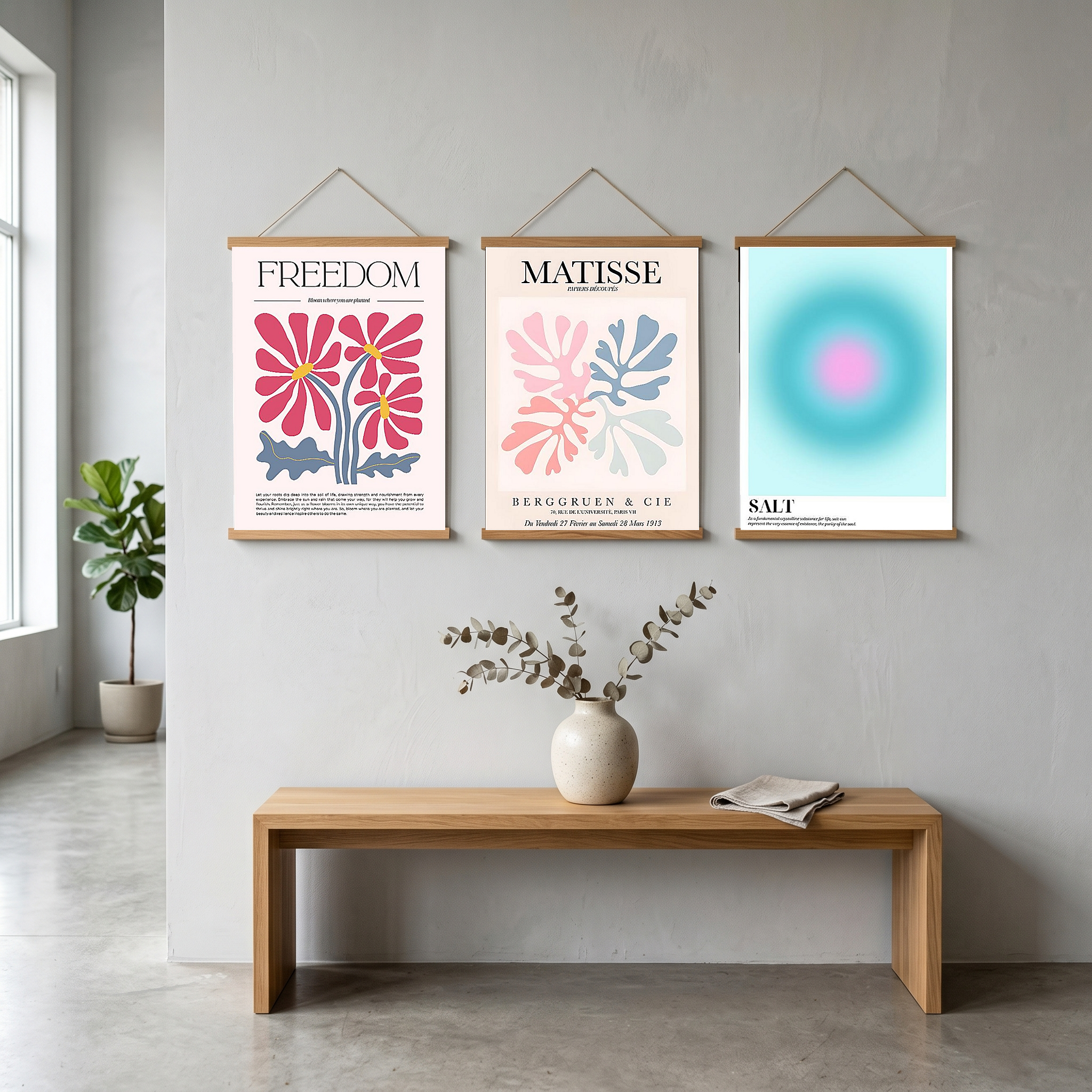 Freedom Bloom Where You Are Planted Floral Poster - Pink Daisy Wall Art Print
