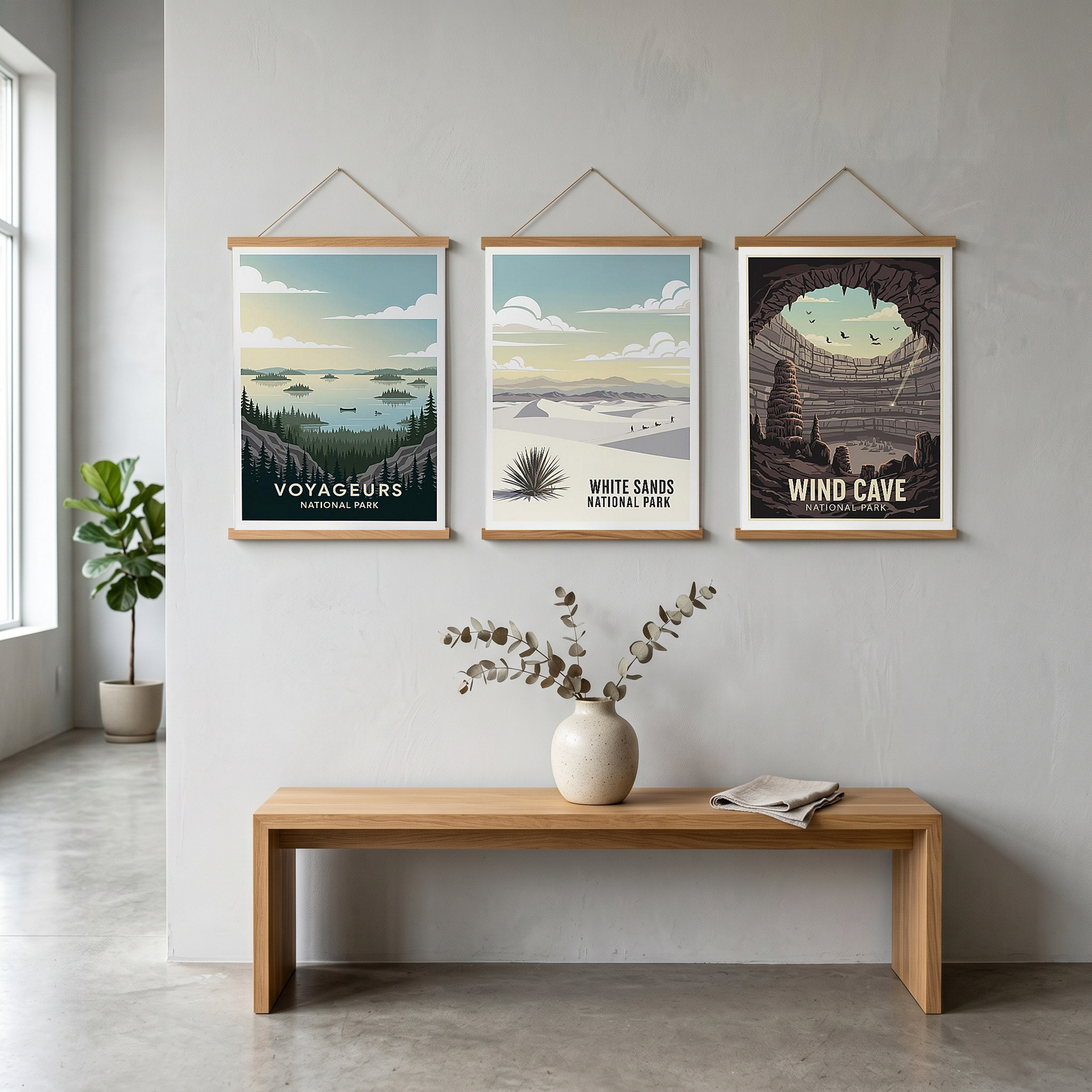 Voyageurs National Park Poster — Vintage Minnesota Canoe Lake Print