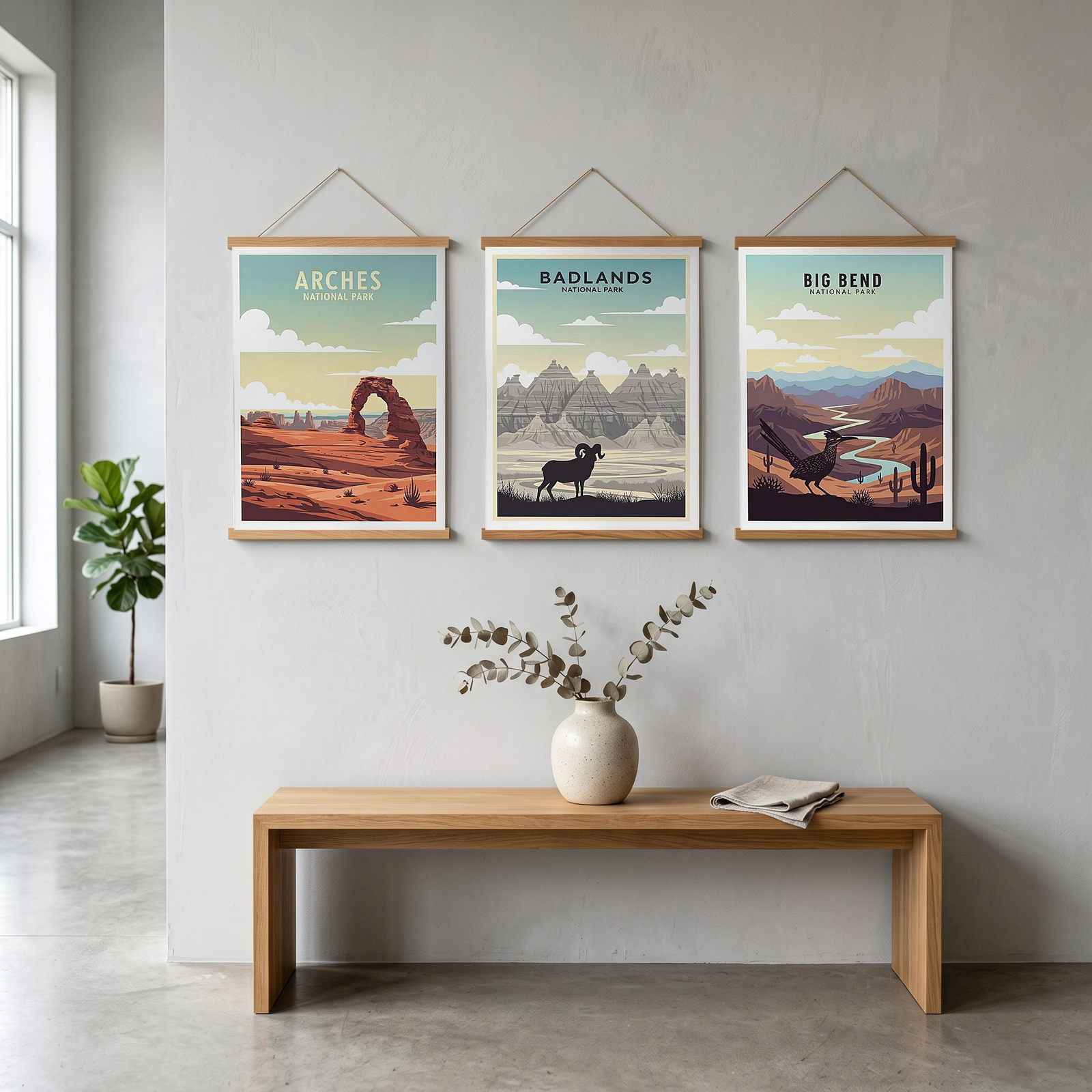 Arches National Park Poster — Vintage Delicate Arch Utah Desert Print