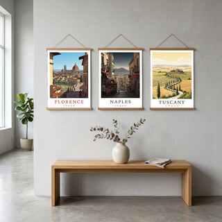 Florence Italy Travel Poster — Duomo Cathedral Renaissance Street Print