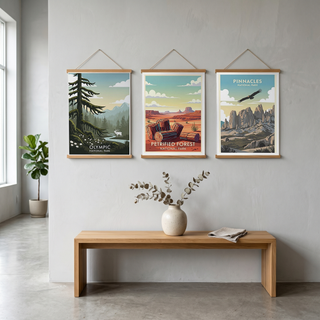 Olympic National Park Poster — Vintage Washington Roosevelt Elk Old-Growth Print
