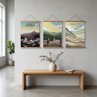 Hawaii Volcanoes National Park Poster — Vintage Kilauea Lava Tropical Print