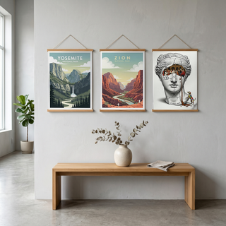 Yosemite National Park Poster — Vintage California El Capitan Half Dome Waterfall Print