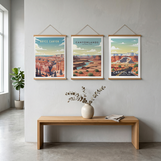 Bryce Canyon National Park Poster — Vintage Utah Hoodoo Sunrise Print