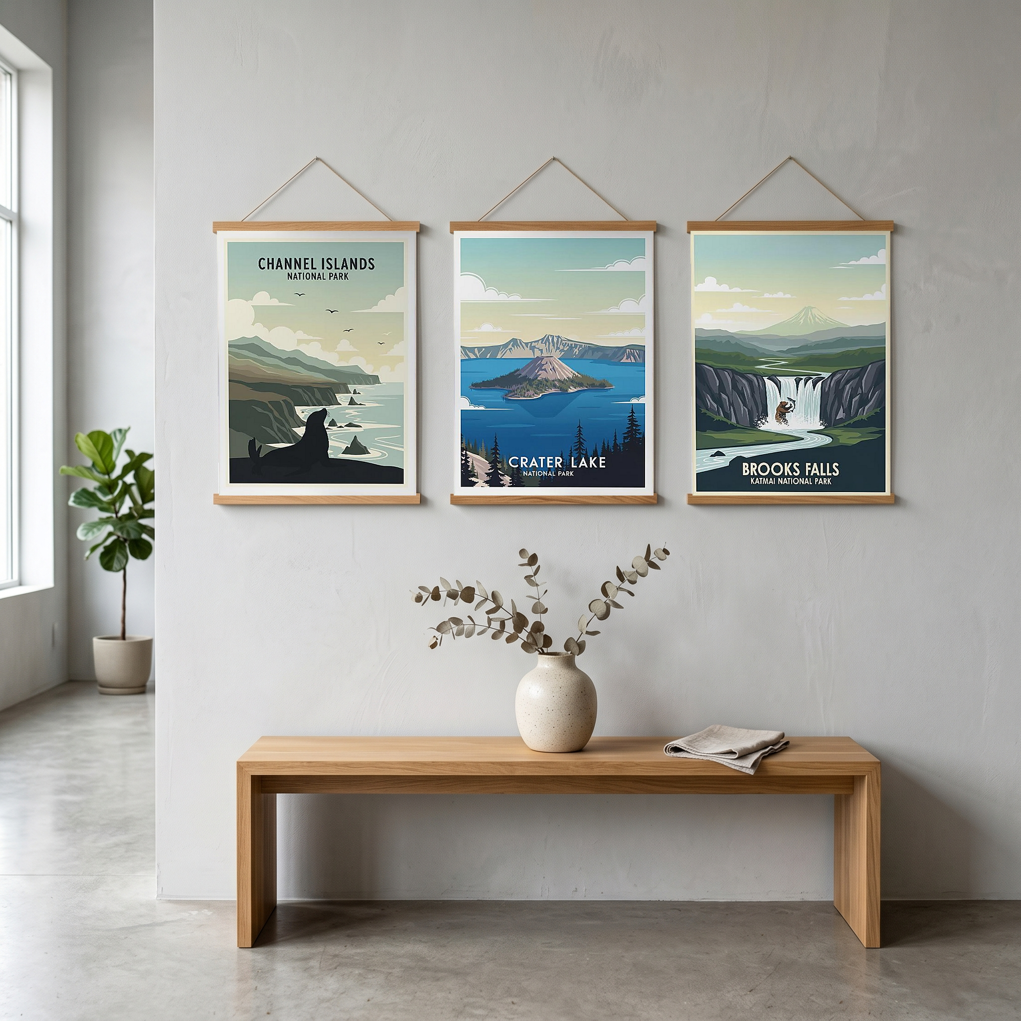 Channel Islands National Park Poster — Vintage California Sea Lion Coast Print