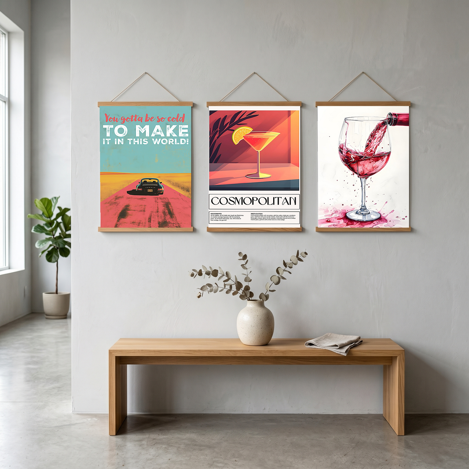 Porsche Wall Decor — Retro Travel Quote Cold To Make It Print