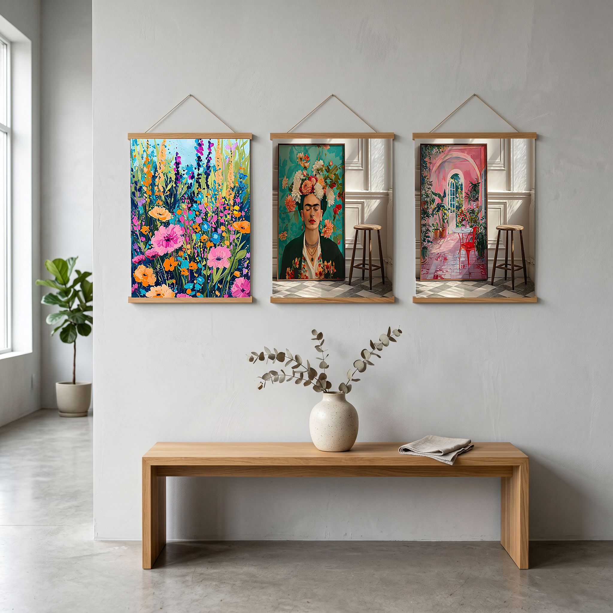 Abstract Flower Field Print — Vibrant Botanical Painterly Wall Art
