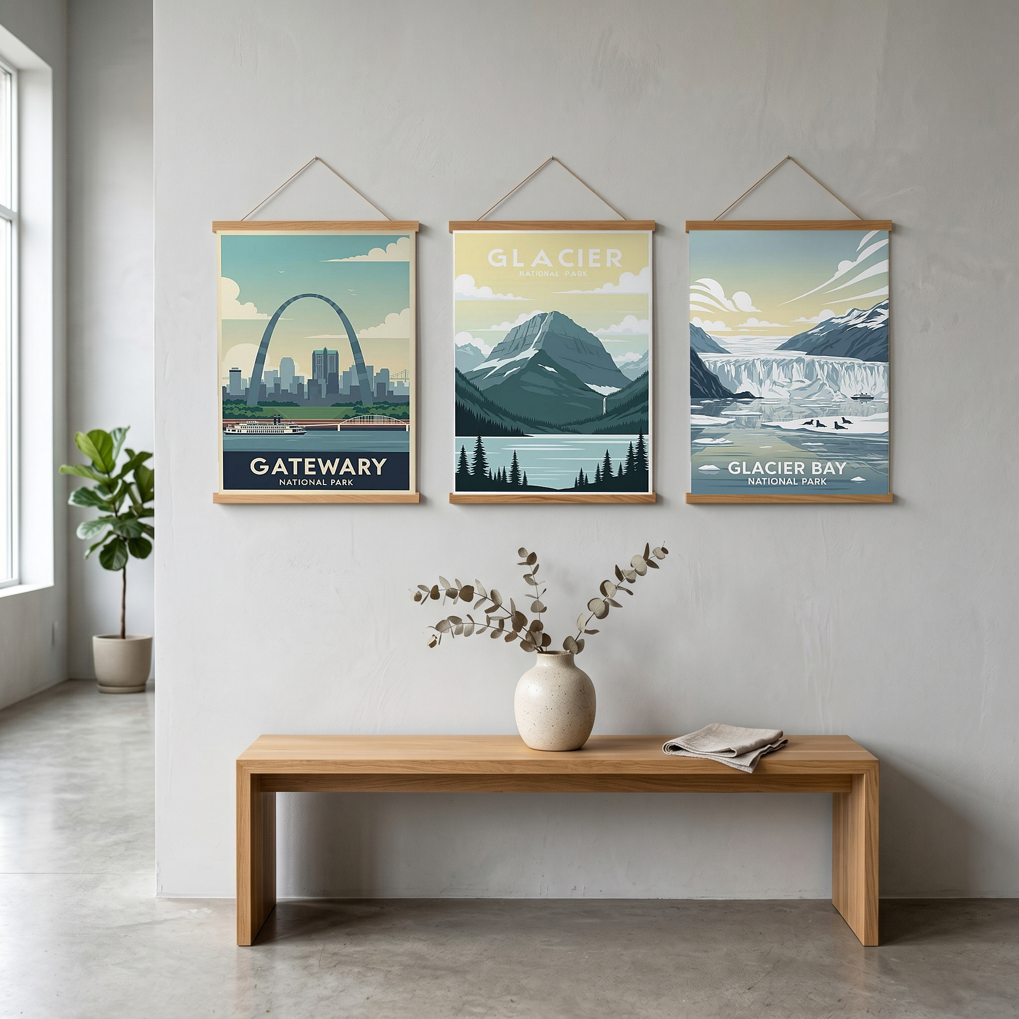 Gateway Arch National Park Poster — Vintage St. Louis Mississippi River Print