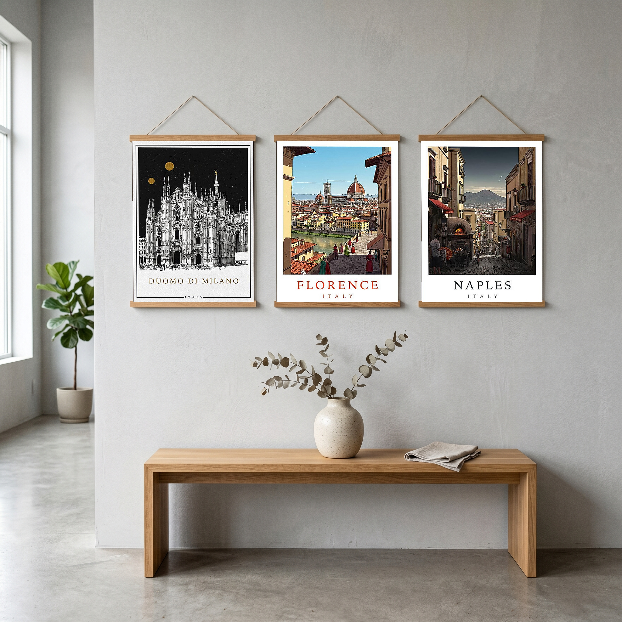 Duomo di Milano Italy Poster — Milan Cathedral Gold Moons Print