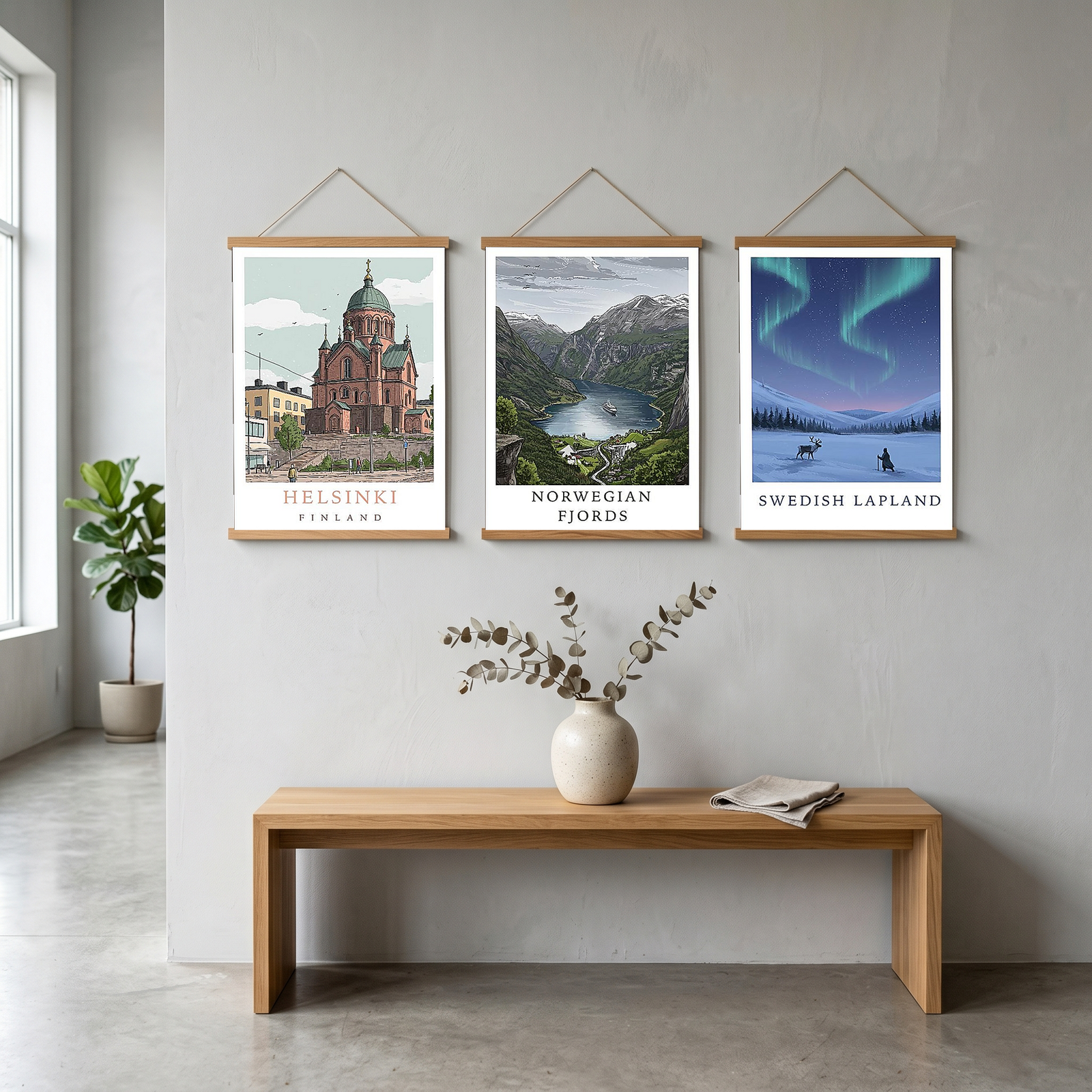 Helsinki Finland Travel Poster — Uspenski Cathedral Nordic City Print