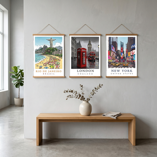 Rio de Janeiro Brazil Travel Poster — Christ Redeemer Copacabana Print