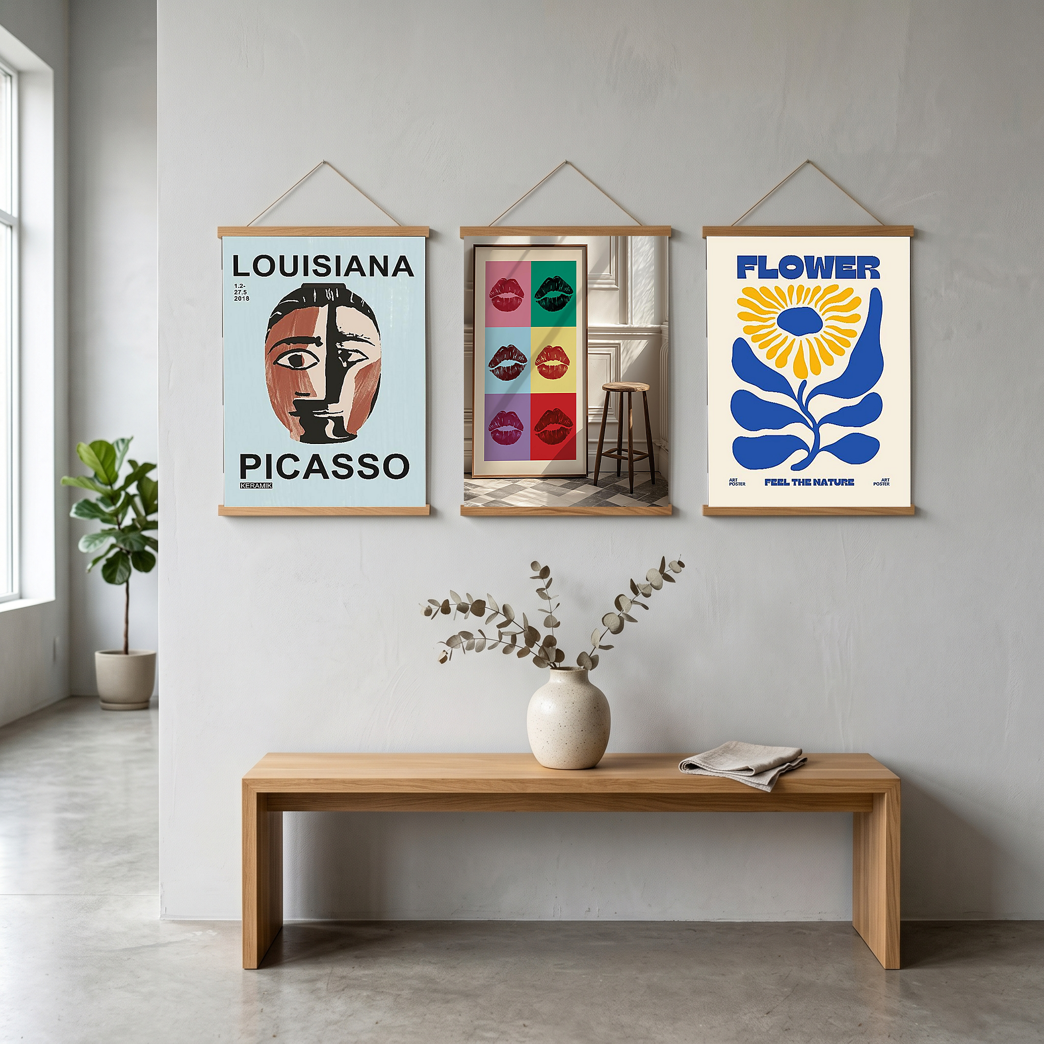 Picasso Louisiana Keramik Poster — Abstract Face Exhibition Print