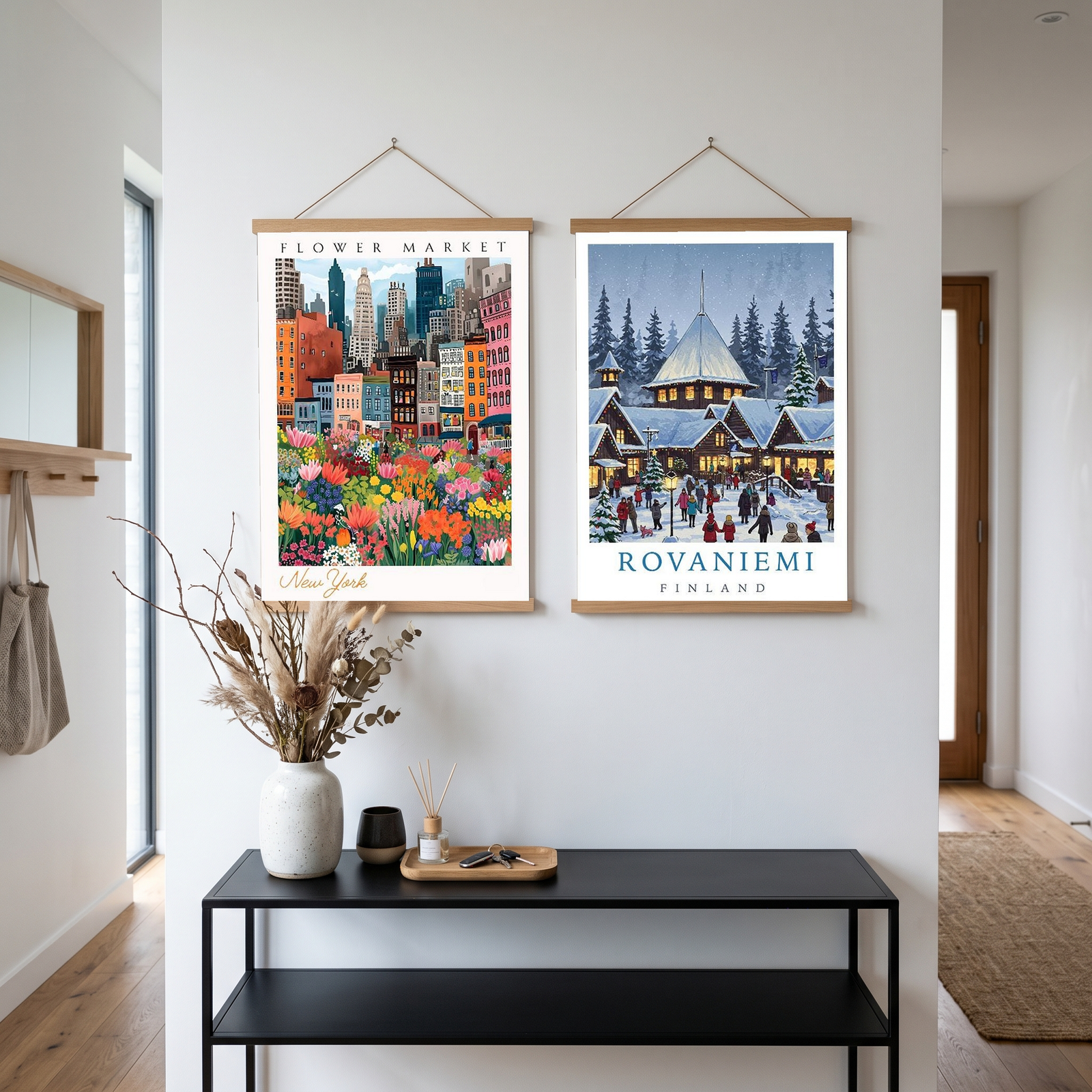 New York Flower Market — Vibrant Cityscape Botanical Wall Art Print
