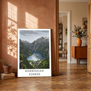 Norwegian Fjords — Geirangerfjord Scenic Travel Wall Art Print