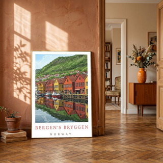 Bergen Bryggen Norway — Hanseatic Harbor Wall Art Print
