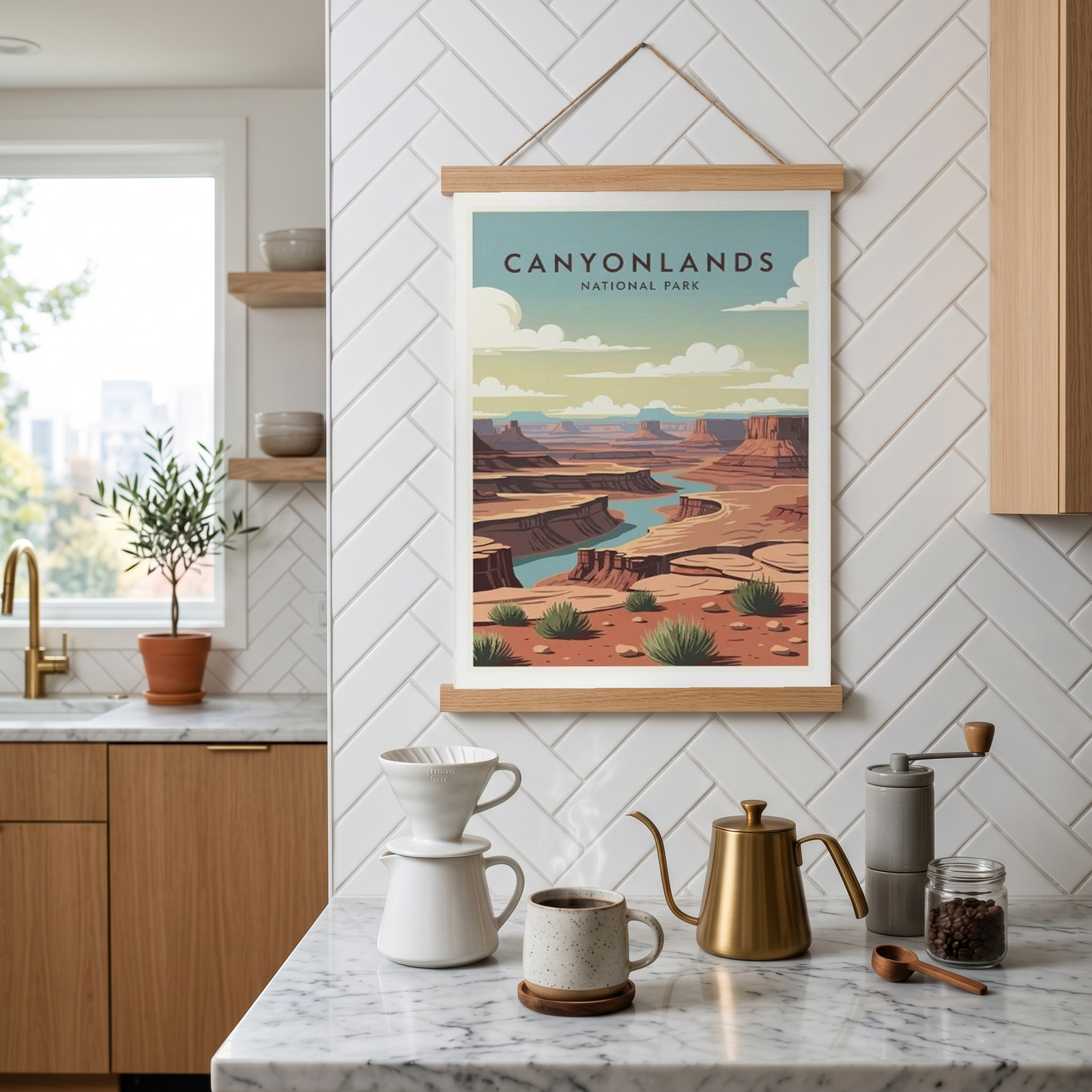 Canyonlands National Park Poster — Vintage Utah Mesa River Print