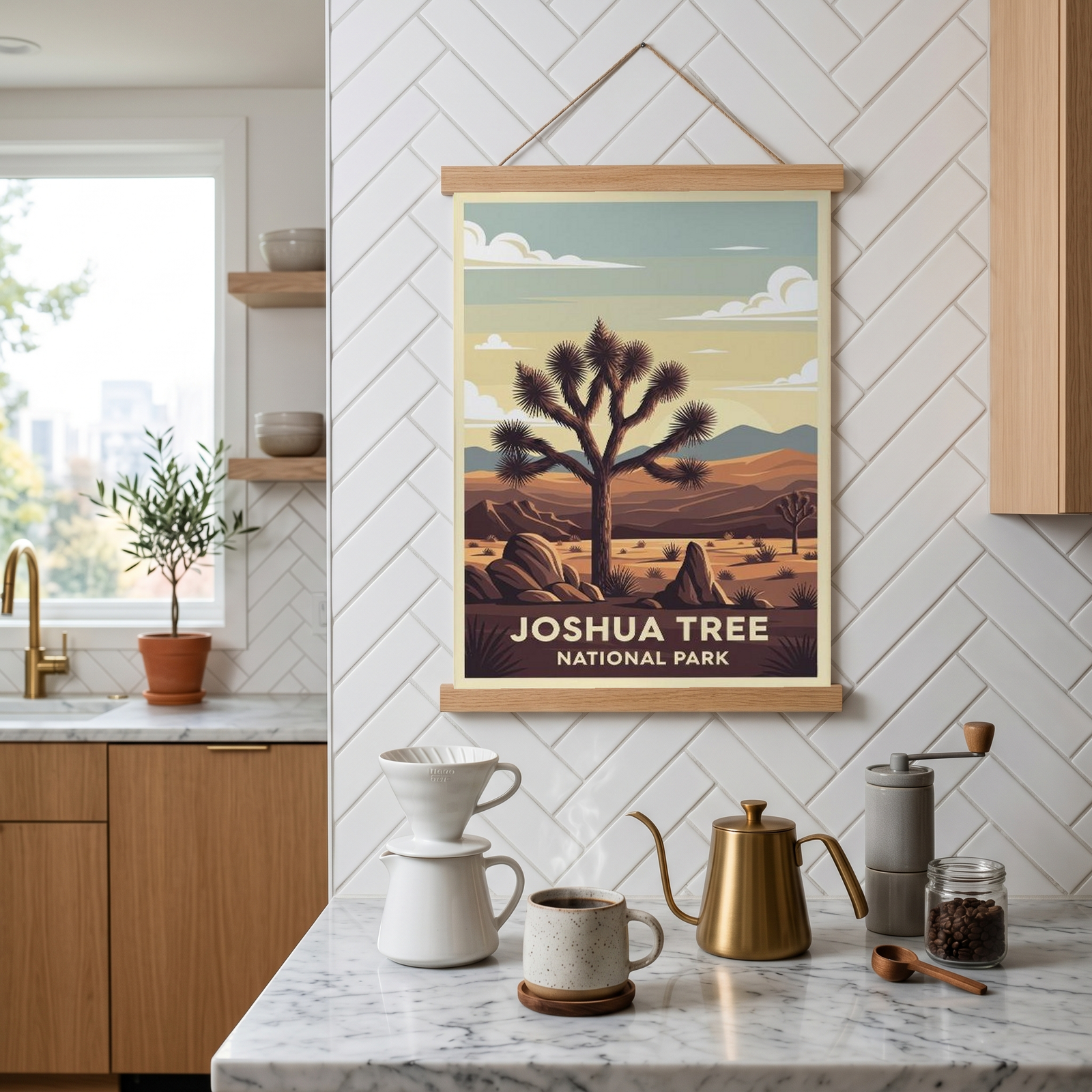 Joshua Tree National Park Poster — Vintage California Desert Yucca Print