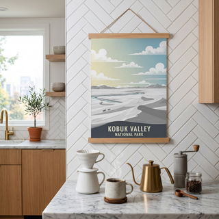 Kobuk Valley National Park Poster — Vintage Alaska Arctic Sand Dunes Caribou