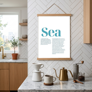 Sea Typography Poster — Ocean Meditation Quote Wall Art