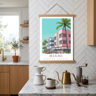 Miami Florida — Art Deco Ocean Drive Wall Art Print