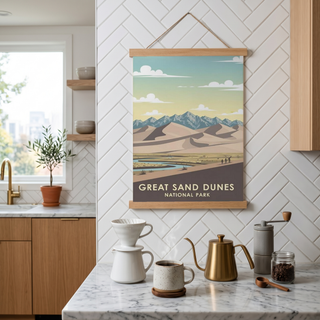 Great Sand Dunes National Park Poster — Vintage Colorado Dune Field Print