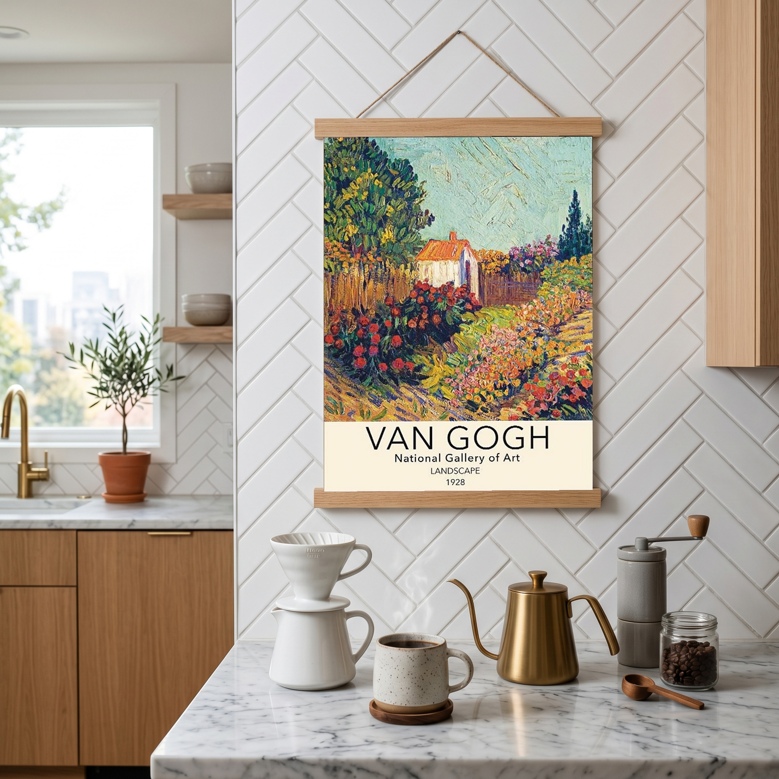 Van Gogh Landscape Poster — National Gallery Post-Impressionist Print