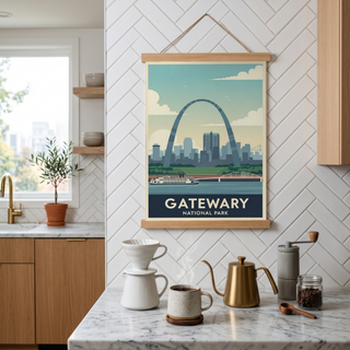 Gateway Arch National Park Poster — Vintage St. Louis Mississippi River Print