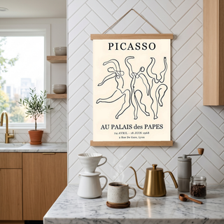 Picasso Au Palais des Papes 1968 Exhibition Poster Vintage Line Art Print