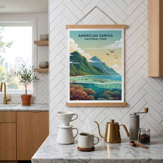 American Samoa National Park Poster — Vintage Pacific Island Travel Print